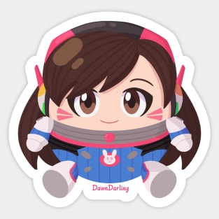 Round D.va - OW Sticker